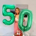 Produktbild: Geburtstag zahlen luftballon 50 jahre | Folienballon Grün Folienballon in 40