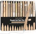 Produktbild: Gel-Tintenstift-Set 14-tlg. Etui 0,5mm Spitze 12 schwarze Stifte 2 Marker