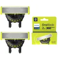 Produktbild: Philips OneBlade 360 Klingen 2er Pack für OneBlade Pro Rasierer Herren 8 Monate