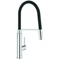 Produktbild: GROHE Concetto Einhand-Spültischbatterie, Ausladung 235mm, mit flexiblem Santopren-Schlauch, schwenkbar, MagneticDocking, 31491000, Farbe: Chrom