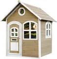 Produktbild: AXI Spielhaus Julia aus  Holz | Outdoor Kinderspielhaus für den Garten in Braun & Weiß | Gartenhaus für Kinder mit Fenstern