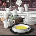 Produktbild: Kombiservice Seltmann Weiden Lido Black Line 36-teilig Weiß Spülmaschinenfest
