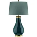 Produktbild: Elstead Lighting Tischleuchte Havering, Türkis, Messing, Metall, Textil, Keramik, 73.5 cm, Grüner Punkt, RoHS, Lampen & Leuchten, Innenbeleuchtung, Tischlampen