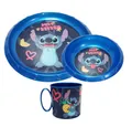 Produktbild: Disney Kindergeschirr-Set Disney Stitch Kinder Geschirr-Set 3 teilig Becher Teller Schüssel (3-tlg), 1 Personen