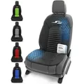 Produktbild: WALSER Car Comfort Auto-Sitzauflage S-Race, Autositzauflage, Sitzkissen-PKW, Universal Sitzschoner-Auto, Sitzauflage-Auto Vordersitze, Sitzunterlag... - Schwarz