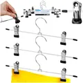 Produktbild: Hosenbügel Kleiderbügel Metallbügel mit Klammern aus Metall 3 Stk.