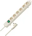 Produktbild: Brennenstuhl Comfort-Line Plus, Steckdosenleiste 6-Fach (Mehrfachsteckdose mit Flachstecker und Schalter, Mehrfachsteckdose mit 2m Kabel und extra Breiten Abständen der Steckdosen) weiß