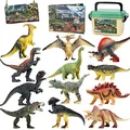 Produktbild: FRUSE Dinosaurier Spielzeug Set, 12 Stück Realistisches Figuren Spielset einschließlich T-Rex, Carnotaurus,Aufbewahrungsbox,Dino Buch,Dinosaurier Pädagogisches ab 3 4 5 6 7 8 Jahre
