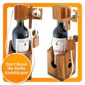 Produktbild: Flaschenpuzzle aus Holz Weingeschenk Dont break the Bottle für Puzzle Holzpuzzle