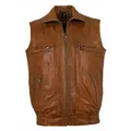Produktbild: Maddox Lederweste Maddox - Herren Lederweste Lammnappa cognac braun 48