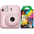 Produktbild: Fujifilm Instax Mini 12 blossom pink + Rainbow Film| Preis nach Code SOMMER