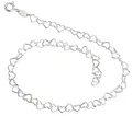 Produktbild: Silberketten Store Fußkette Herzen - Länge wählbar 23-30cm - echt 925 Silber