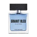 Produktbild: Yves Rocher GRANIT BLEU Eau de Toilette - Marin-Holziger Duft für Herren - Bergamotte und Bretonische Alge - Parfum mit Noten von Sandvetiver - Inspiriert von der Kraft des Ozeans - 50 ml