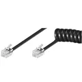 Produktbild: 7m Telefonkabel Modular Kabel RJ10 4 polig Telefonschnur mit Spirale ausziehbar