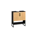 Produktbild: SoBuy Waschbeckenunterschrank mit 2 Türen Schwarz 60x30x70,5cm Modern