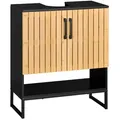 Produktbild: SoBuy Waschbeckenunterschrank, Schwarz, Holzwerkstoff, 60x70x30 cm, Badezimmer, Badezimmerschränke, Waschbeckenunterschränke