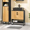 Produktbild: B-waren Waschbeckenunterschrank 60 cm breit Badezimmerschrank BZR202-SCH-bwaren