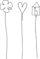 Produktbild: Räder Drahtobjekt Set aus 3 Haus,Herz,Kleeblatt 26x6cm