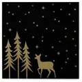 Produktbild: Airlaid Serviette Liane in schwarz, 40 x 40 cm, 50 Stück - Mank - Weihnachtsdesign