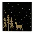 Produktbild: Mank Airlaid Servietten 40x40 cm, Premium Einweg Serviette, stoffähnlich und saugstark, perfekt für Weihnachtsfeiern & für die Adventszeit, Weihnachtsservietten gold 50 Stück Liane (Schwarz)
