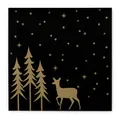 Produktbild: Airlaid Weihnachtsserviette Liane in schwarz, 40 x 40 cm, 50 Stück - Mank