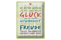 Produktbild: Blechschild Spruch 30x40 cm Die besten Wünsche jede Menge Glück Deko Schild
