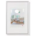 Produktbild: walther-design Bilderrahmen New Lifestyle KV045S, 30 x 45 cm, Kunstglas, Kunststoffrahmen, silber