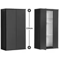Produktbild: Mokebo Mehrzweckschrank, Schwarz, Holzwerkstoff, 2 Fächer, 60x110x34 cm, Waschküche, Mehrzweckschränke