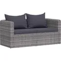Produktbild: Garten-Ecksofas 2 Stk. Grau Poly Rattan vidaXL