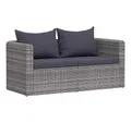 Produktbild: vidaXL Loungesofa Garten-Ecksofas 2 Stk. Grau Poly Rattan, 2 Teile