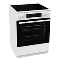 Produktbild: Gorenje GEC6C 40 WD Elektro-Standherd mit Glaskeramik-Kochfeld, 60cm, 71 Liter, Schnellaufheizung, PerfectGrill, Pizzamodus, AquaClean, weiß