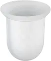 Produktbild: WENKO WCBuerstenbehaelter Glas Ersatzhalter Badbedarf Weiss 7,5cm Kunstharz