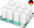 Produktbild: bolsius Stumpenkerzen für Dekoration, Wachs, Weiß, Einzelkammer Höhe: 11.8 cm Ø 