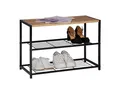 Produktbild: Woltu Schuhregal, 1-tlg., Badregal Schuhablage Organizier mit 2 Ablagen, Holz Metall