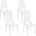 Produktbild: BELIANI Esszimmerstuhl 4er Set Transparent Kunststoff Modern