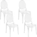 Produktbild: Esszimmerstuhl 4er Set Transparent Kunststoff Modern