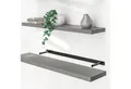 Produktbild: Casaria Wandboard, Grau Hängeregal mit Halterung 15kg Tragkraft Küche Matt 110cm