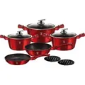 Produktbild: Berlinger Haus Bh-1222 Red Metallic Line Granit Kochgeschirr Set 10 Teilig