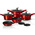 Produktbild: 5999056765870 COOKWARE SET GRANITE BERLINGER HAUS BH-1222 RED METALLIC LIN