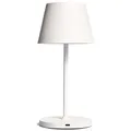Produktbild: ROLF KERN LED Tischlampe | CLUB 25cm | Aufladbarer Akku Tischleuchte ohne Kabel, dimmbar per Touch, IP54 für Innen und Außen geeignet 2700K Licht warmweiß, USB Ladekabel, weiß