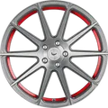 Produktbild: Barracuda Project 2.0 silver brushed / Undercut Color Trim rot 10.5x20 ET40 - LK5/114.3 ML73.1 Alufelge rot