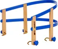 Produktbild: Kunststoff Schlittenlehne für Colint und Horned Rodelschlitten - Natur / blau