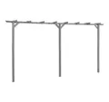 Produktbild: vidaXL Pergola Garten-Pergola Grau 400x40x205 cm Imprägniertes Kiefernholz, BxTxH: 40x40x205 cm, (1-tlg)