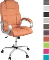 Produktbild: TPFLiving® bequemer XXL Bürostuhl DENVER XXL Chefsessel belastbar bis 150 kg, orange | Wippfunktion | stabile Castor Rollen | hochwertig