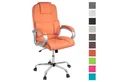 Produktbild: TPFLiving Chefsessel Denver mit abgebremsten Rollen (XXL Bürostuhl ergonomisch gepolsterter Schreibtischstuhl), Drehstuhl aus Kunstleder, Belastbarkeit bis 150 kg - Orange