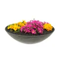 Produktbild: matches21 HOME & HOBBY Wetterfeste Pflanzschale für draussen in 25 cm - schwarz marmoriert als Blumenschale - Dekoschale