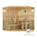 Produktbild: Artsauna Saunakabine Espoo200 Premium mit Harvia Ofen – 5 Personen – Hemlock Holz & Glasfront