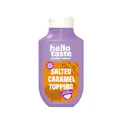 Produktbild: hellotaste Salted Caramel Sauce 250ml - kalorienreduziert, ohne Zuckerzusatz & voller Geschmack | Für Pancakes, Porridge, Joghurt uvm. | Vegan, aspartamfrei, glutenfrei, sojafrei | 1 x 250ml