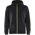 Produktbild: Arbeitskapuzenpullover Mit Reißverschluss 3363 - Schwarz/neongelb Xxxl