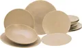 Produktbild: CreaTable, 23920, Vesuvio Sand, Tellerset 12-tlg, Steinzeug